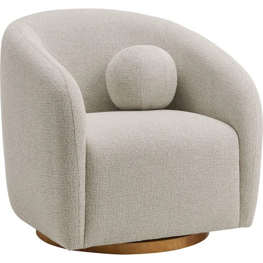 Breathitt Swivel Chenille Armchair by Evans & Londeen. Made from chenille fabric in a transitional style.
