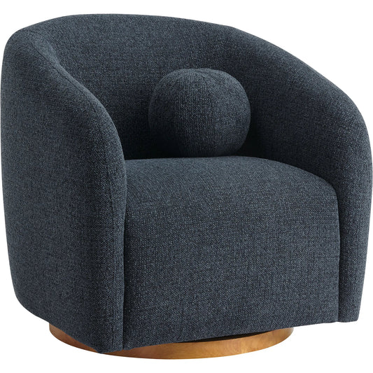 Breathitt Swivel Chenille Armchair by Evans & Londeen. Made from chenille fabric in a transitional style.