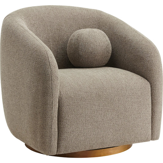 Breathitt Swivel Chenille Armchair by Evans & Londeen. Made from chenille fabric in a transitional style.