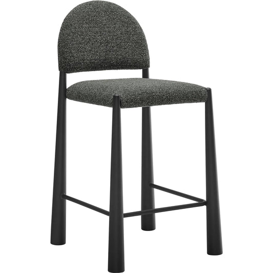 Tioga Counter Stool by Evans & Londeen. Made from upholstered fabric in a unique style.