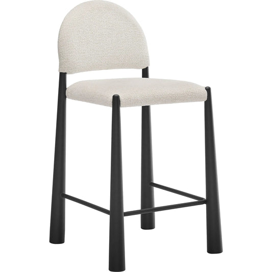 Tioga Counter Stool by Evans & Londeen. Made from upholstered fabric in a unique style.