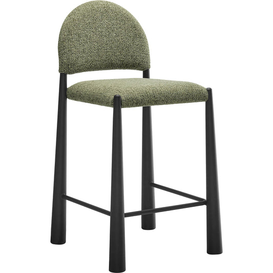 Tioga Counter Stool by Evans & Londeen. Made from upholstered fabric in a unique style.