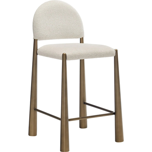 Tioga Counter Stool by Evans & Londeen. Made from upholstered fabric in a unique style.