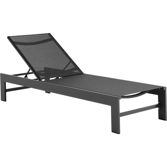 Conejos Outdoor Chaise Lounge by Evans & Londeen in gray. Made from mesh, aluminum in a unique style.