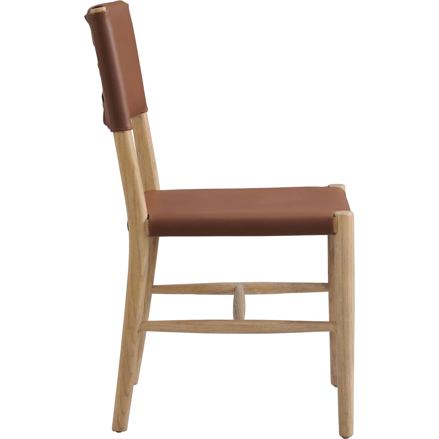 004 SI-2358569 | Additional Silo | Greenville Wood Vegan Dining Side Chairs (Set of 2) by Evans & Londeen in natural. Made from vegan leather in a traditional style.