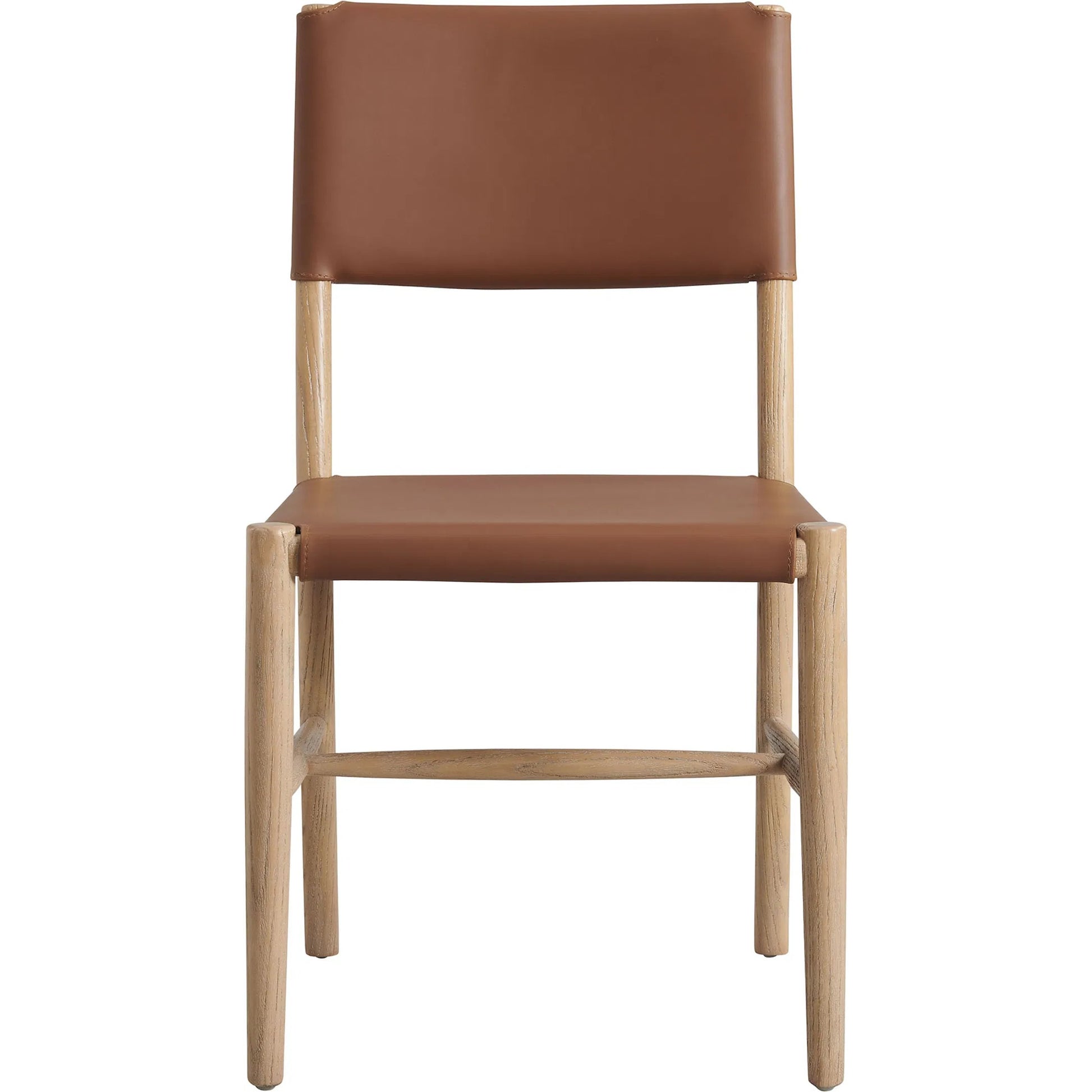 Greenville Wood Vegan Dining Side Chairs (Set of 2) by Evans & Londeen in natural. Made from vegan leather in a traditional style.