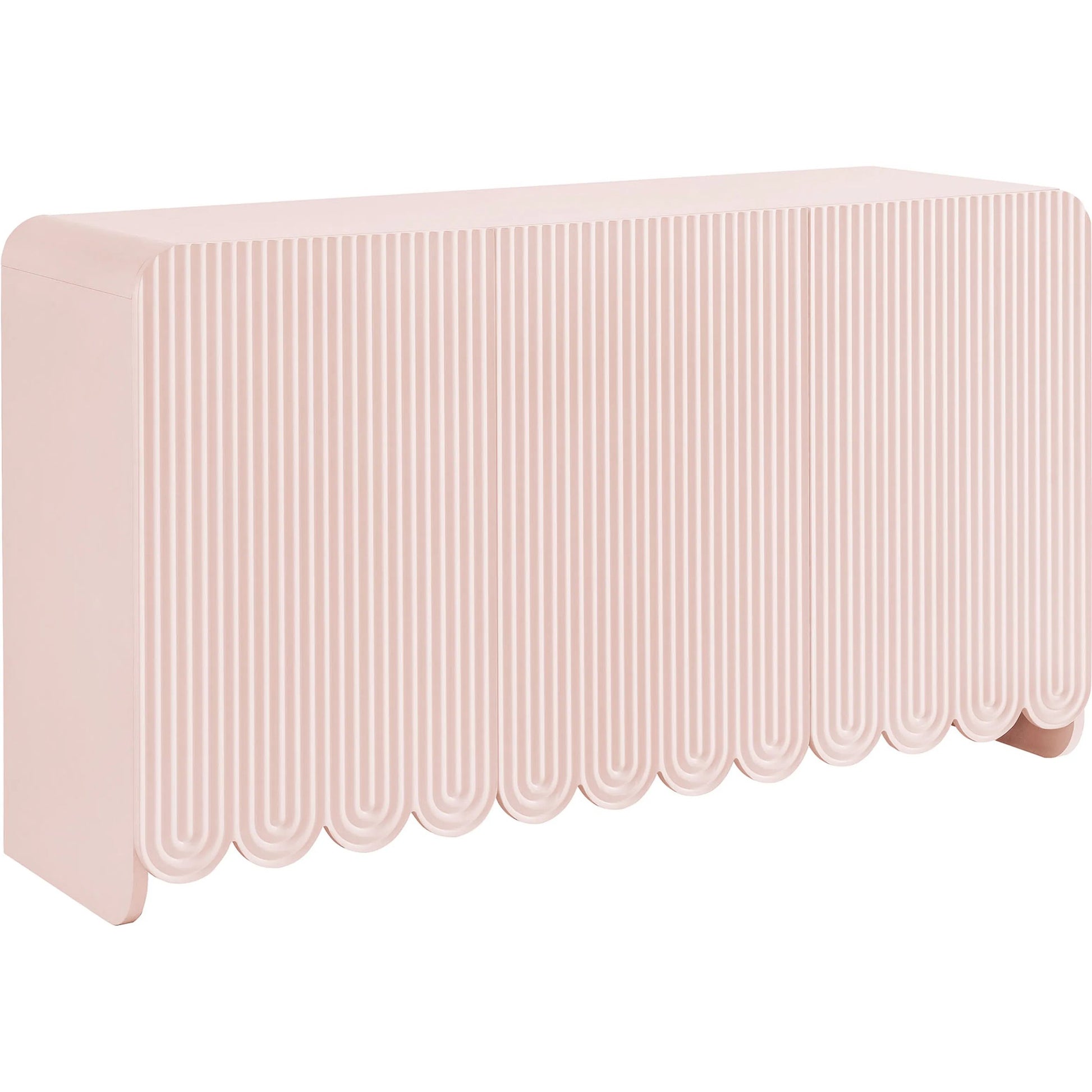 Champaign Fluted and Scalloped Sideboard Storage Cabinet by Evans & Londeen. Made from unique in a eclectic & global style.