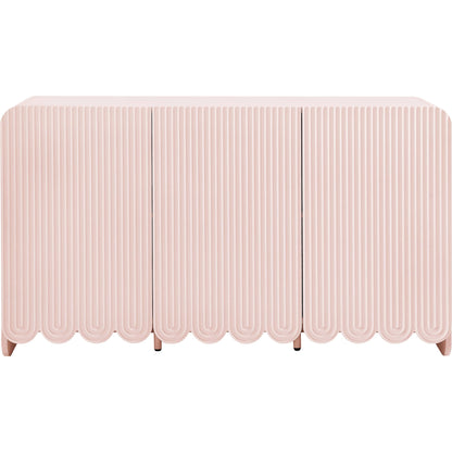 Champaign Fluted and Scalloped Sideboard Storage Cabinet by Evans & Londeen. Made from unique in a eclectic & global style.