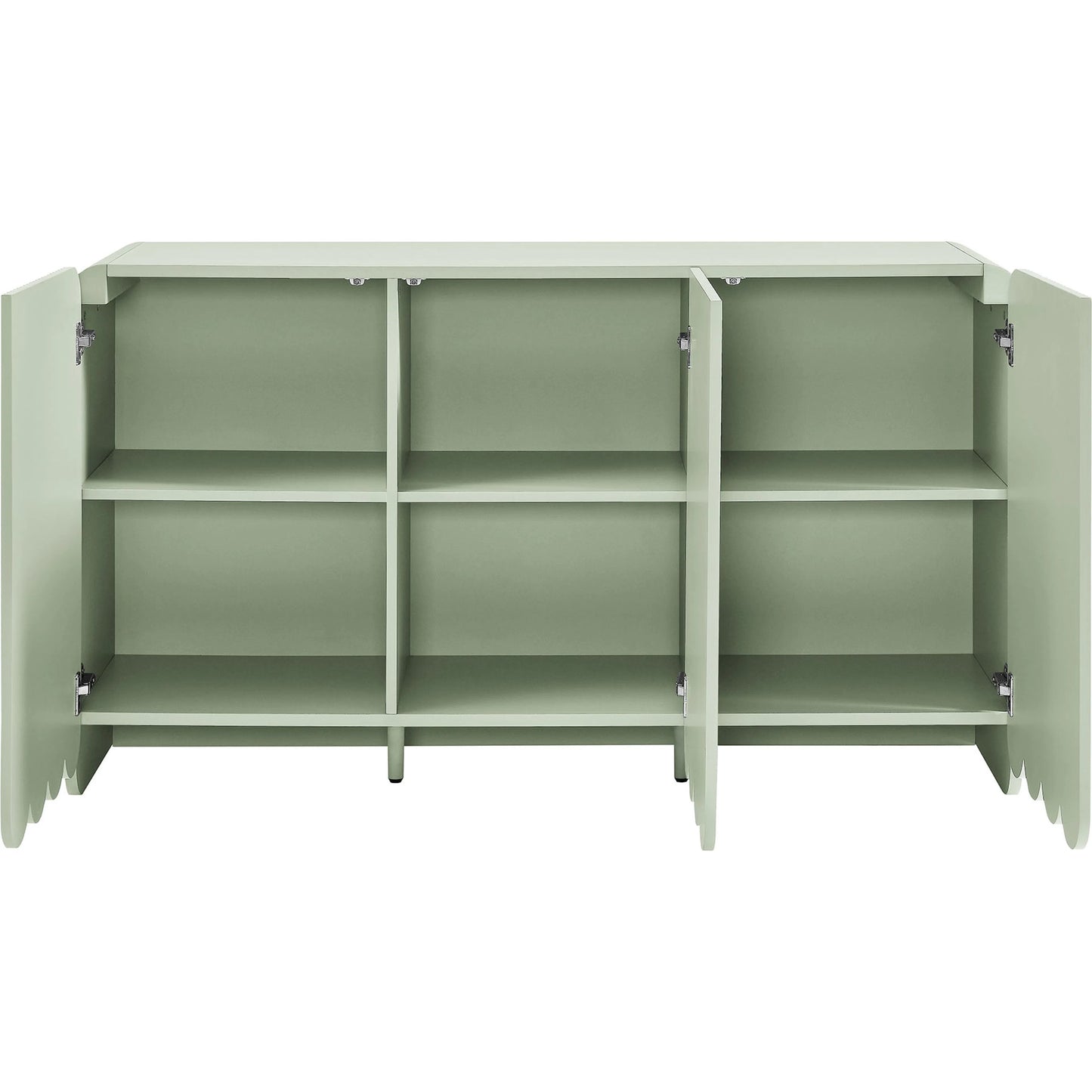 013 SI-2358571 | Additional Silo | Champaign Fluted and Scalloped Sideboard Storage Cabinet by Evans & Londeen. Made from unique in a eclectic & global style.