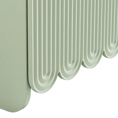 Champaign Fluted and Scalloped Sideboard Storage Cabinet by Evans & Londeen. Made from unique in a eclectic & global style.