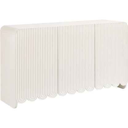 Champaign Fluted and Scalloped Sideboard Storage Cabinet by Evans & Londeen. Made from unique in a eclectic & global style.