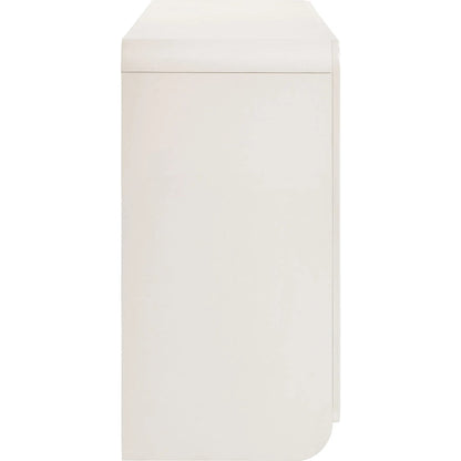 Champaign Fluted and Scalloped Sideboard Storage Cabinet by Evans & Londeen. Made from unique in a eclectic & global style.