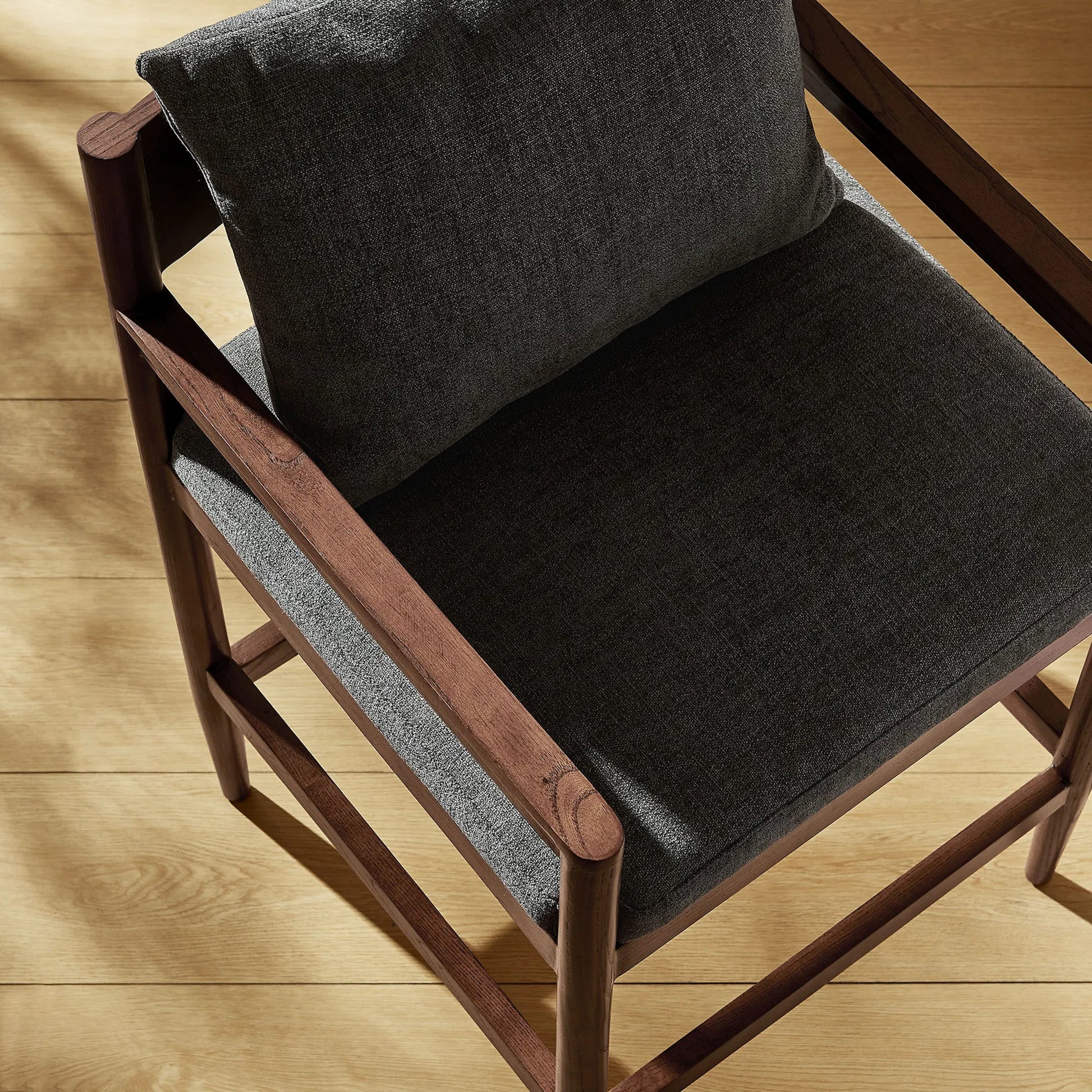 Woodward Wood Counter Stool by Evans & Londeen. Made from wood in a modern style.