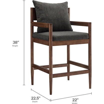 Woodward Wood Counter Stool by Evans & Londeen. Made from wood in a modern style.