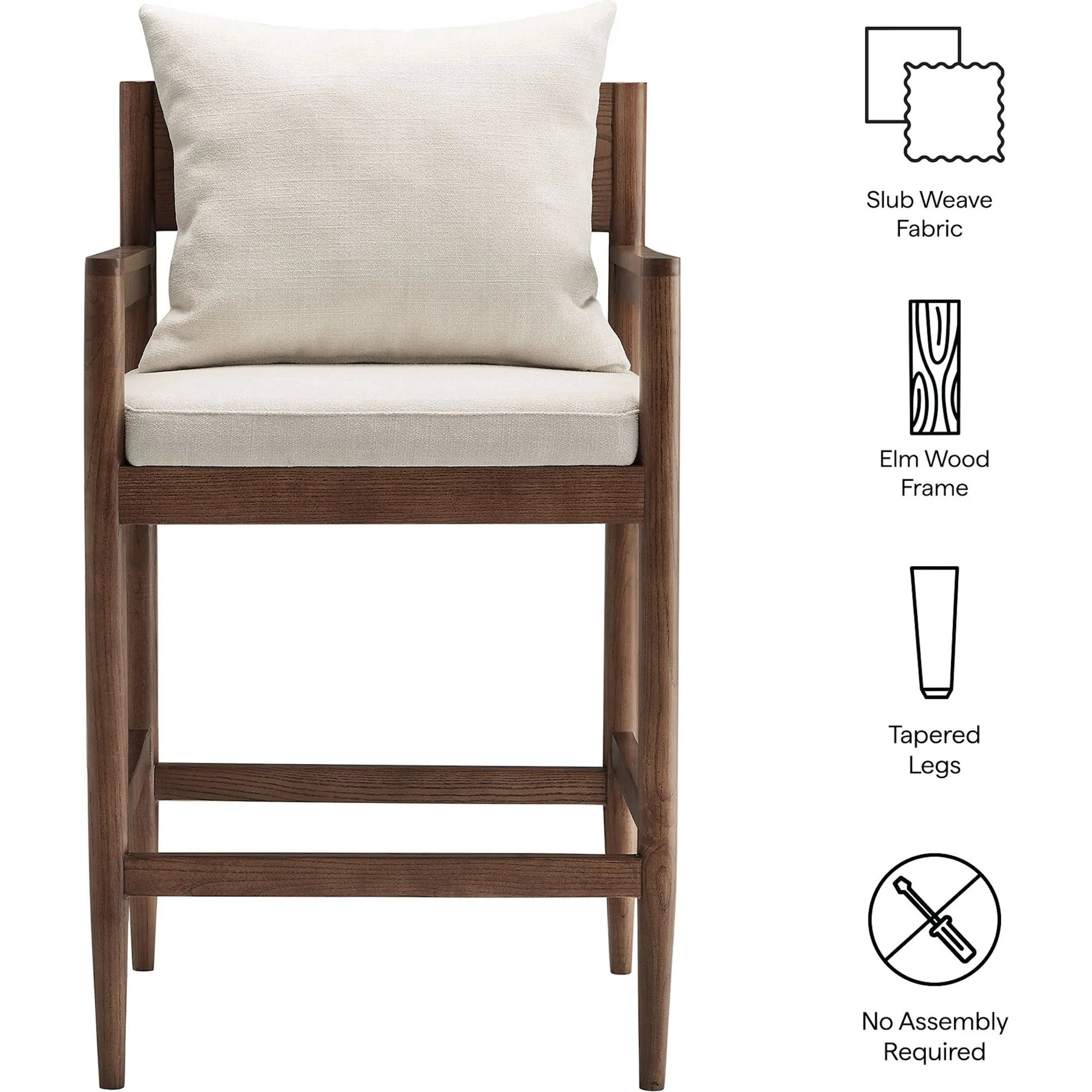 Woodward Wood Counter Stool by Evans & Londeen. Made from wood in a modern style.