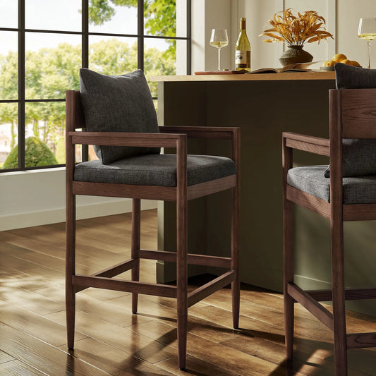 Texas Bar Stool by Evans & Londeen. Made from wood in a unique style.