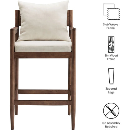 Woodward Wood Bar Stool by Evans & Londeen. Made from wood in a modern style.