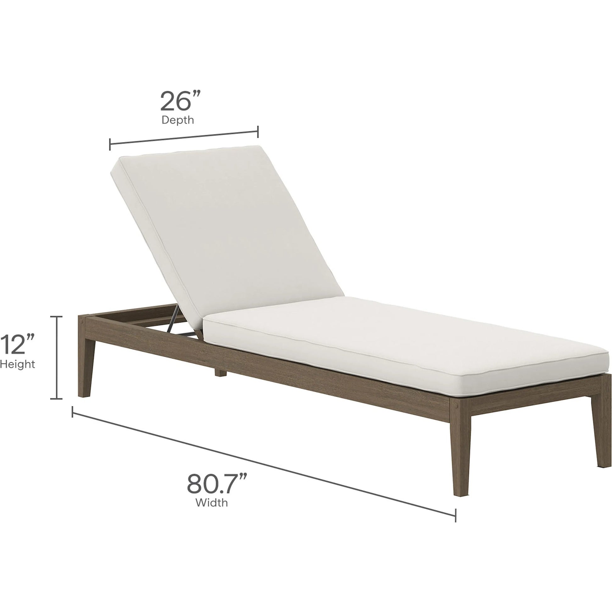Galt Teak Chaise Lounge by Evans & Londeen in weathered gray white. Made from teak in a transitional style.