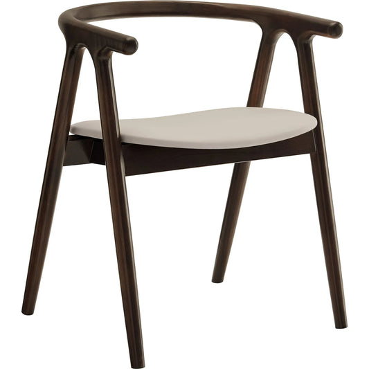 Balderson Vegan Dining Chair by Evans & Londeen. Made from vegan leather, wood in a unique style.
