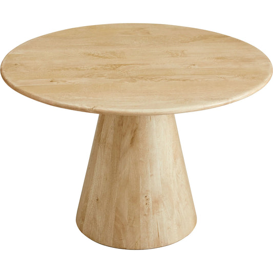Barranquitas 47" Round Wood Dining Table by Evans & Londeen in natural. Made from wood in a unique style.