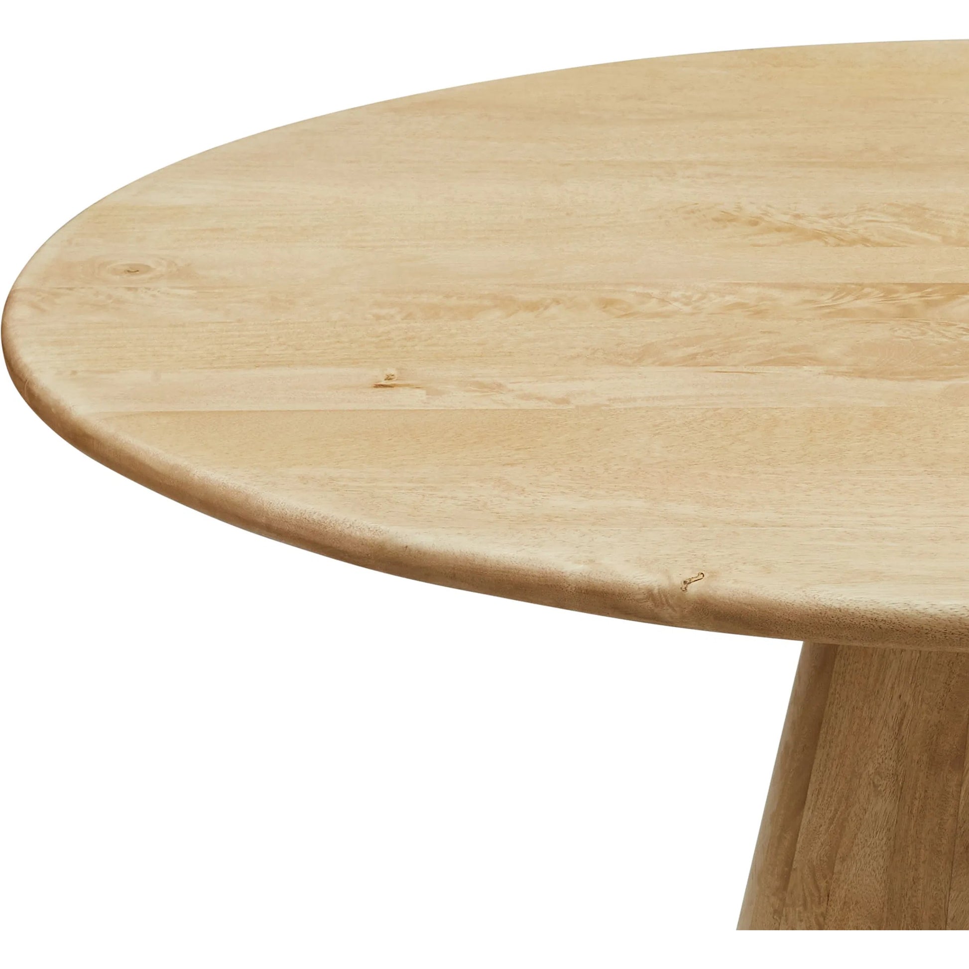 Barranquitas 47" Round Wood Dining Table by Evans & Londeen in natural. Made from wood in a transitional style.