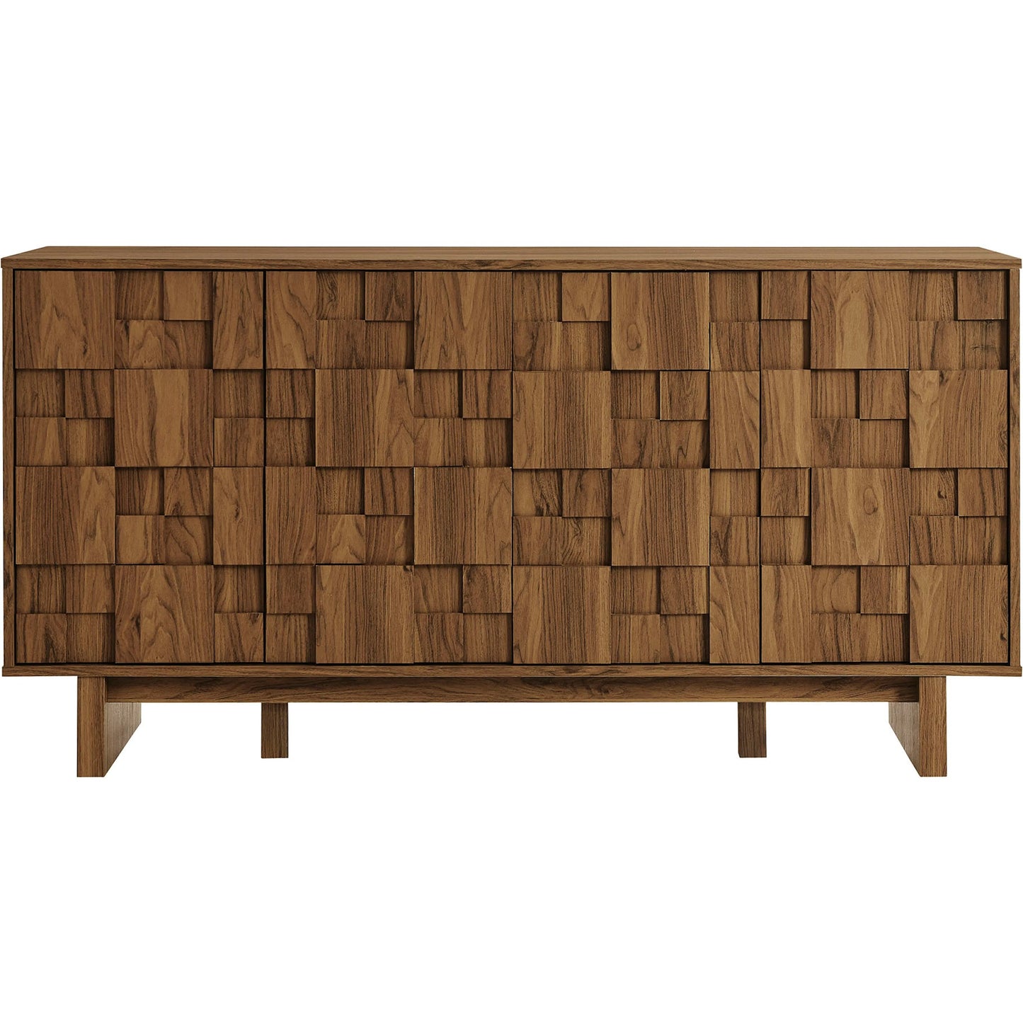 004 SI-2453607 | Additional Silo | Archuleta 59 Inch 4 Door Geometric Sideboard by Evans & Londeen in walnut. Made from unique in a traditional style.