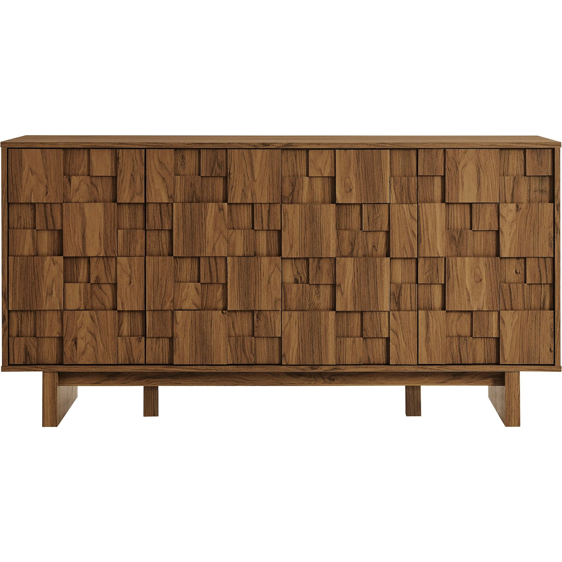 Archuleta 59 Inch 4 Door Geometric Sideboard by Evans & Londeen in walnut. Made from unique in a traditional style.