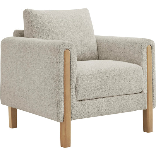 Aibonito Boucle Accent Armchair by Evans & Londeen. Made from boucle fabric in a transitional style.
