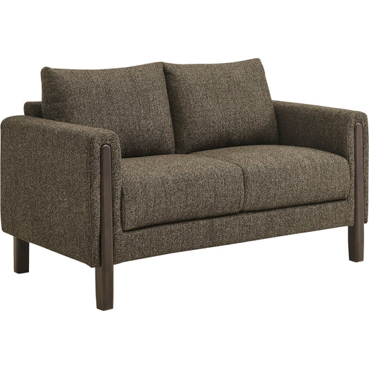 Aibonito Boucle Loveseat by Evans & Londeen. Made from boucle fabric in a transitional style.