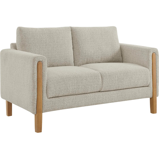 Aibonito Boucle Loveseat by Evans & Londeen. Made from boucle fabric in a transitional style.