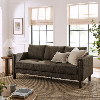 Aibonito Boucle Sofa by Evans & Londeen. Made from boucle fabric in a transitional style.