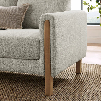 Aibonito Boucle Sofa by Evans & Londeen. Made from boucle fabric in a transitional style.