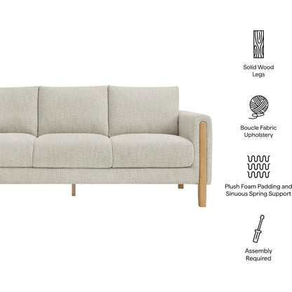 Aibonito Boucle Sofa by Evans & Londeen. Made from boucle fabric in a transitional style.