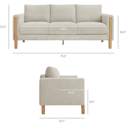 Aibonito Boucle Sofa by Evans & Londeen. Made from boucle fabric in a transitional style.