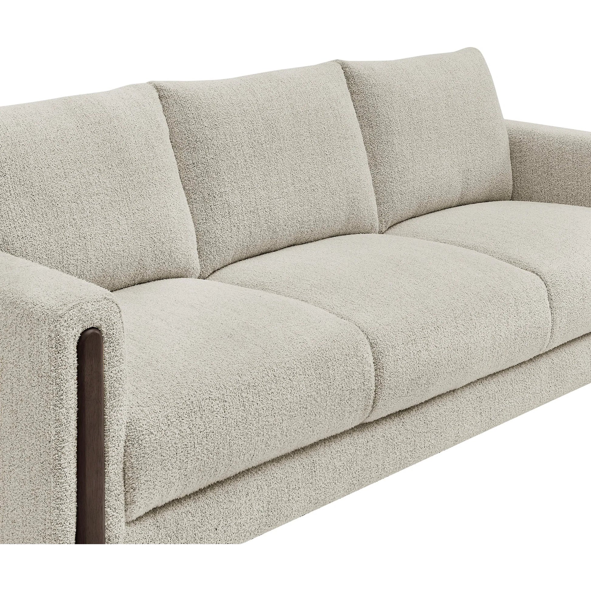 Aibonito Boucle Sofa by Evans & Londeen. Made from boucle fabric in a transitional style.