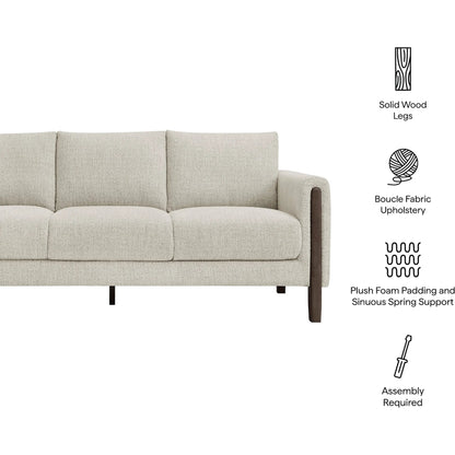 Aibonito Boucle Sofa by Evans & Londeen. Made from boucle fabric in a transitional style.