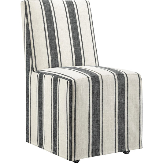 Billings Striped Slipcovered Dining Side Chair by Evans & Londeen. Made from unique in a eclectic & global style.