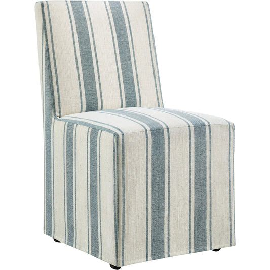 Billings Striped Slipcovered Dining Side Chair by Evans & Londeen. Made from unique in a eclectic & global style.