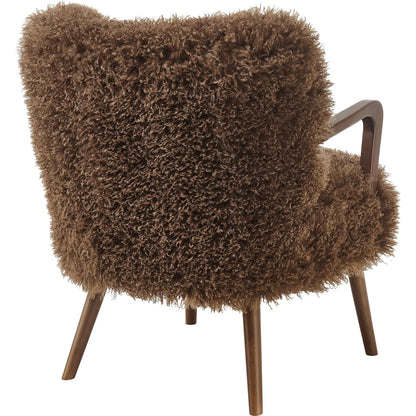 Edgar Faux Shearling Accent Armchair by Evans & Londeen. Made from faux shearling in a eclectic & global style.
