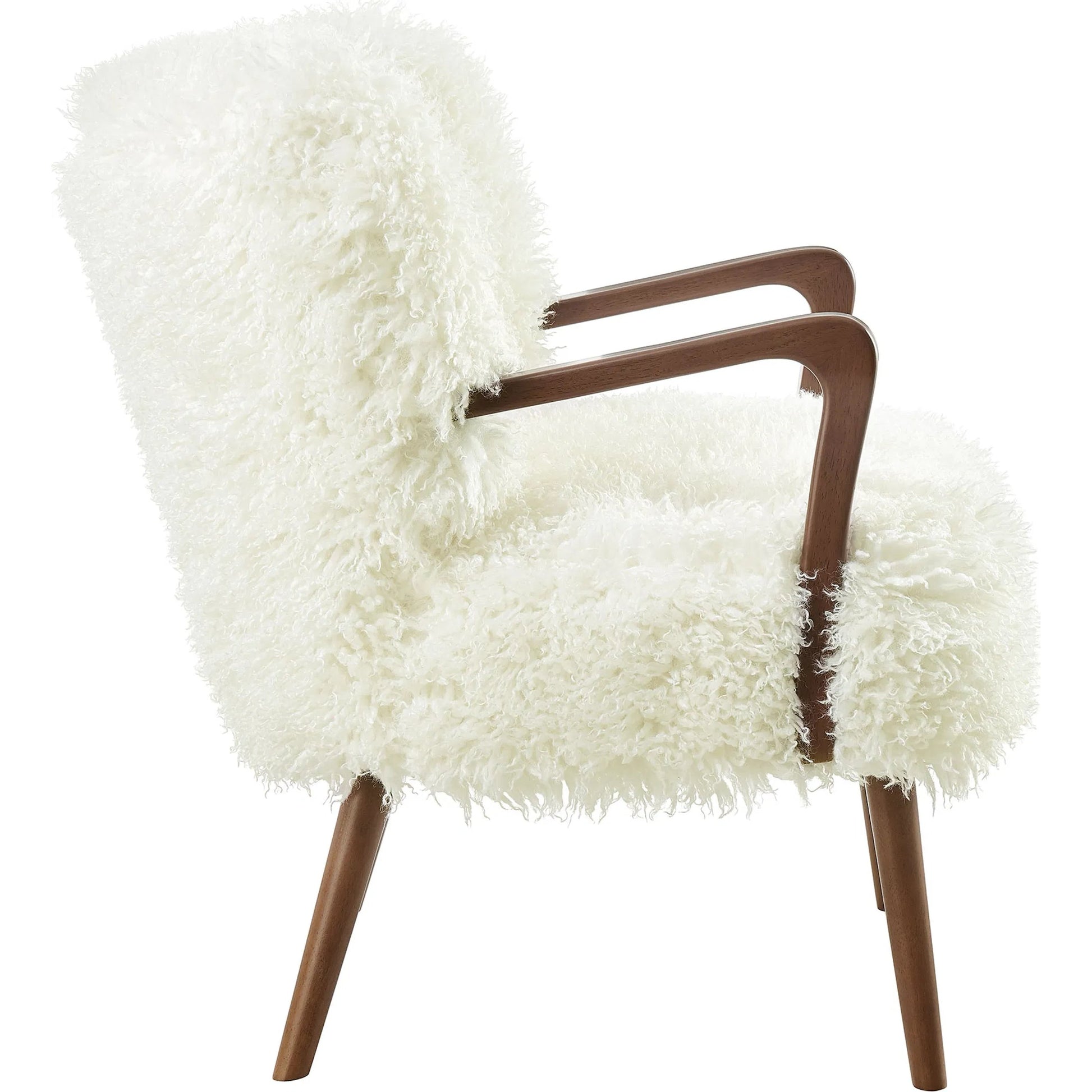 Edgar Faux Shearling Accent Armchair by Evans & Londeen. Made from faux shearling in a eclectic & global style.