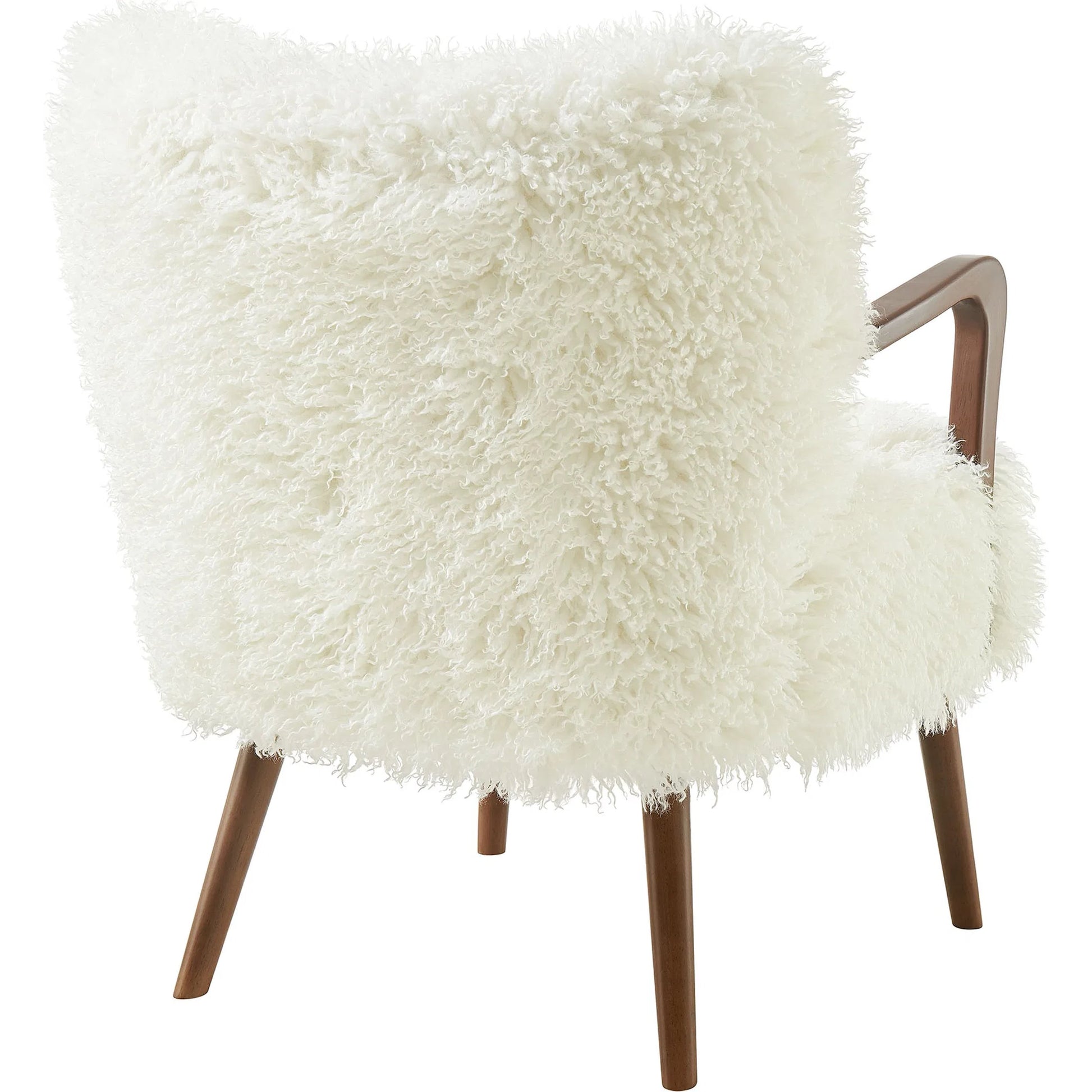 Edgar Faux Shearling Accent Armchair by Evans & Londeen. Made from faux shearling in a eclectic & global style.