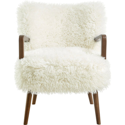Edgar Faux Shearling Accent Armchair by Evans & Londeen. Made from faux shearling in a eclectic & global style.