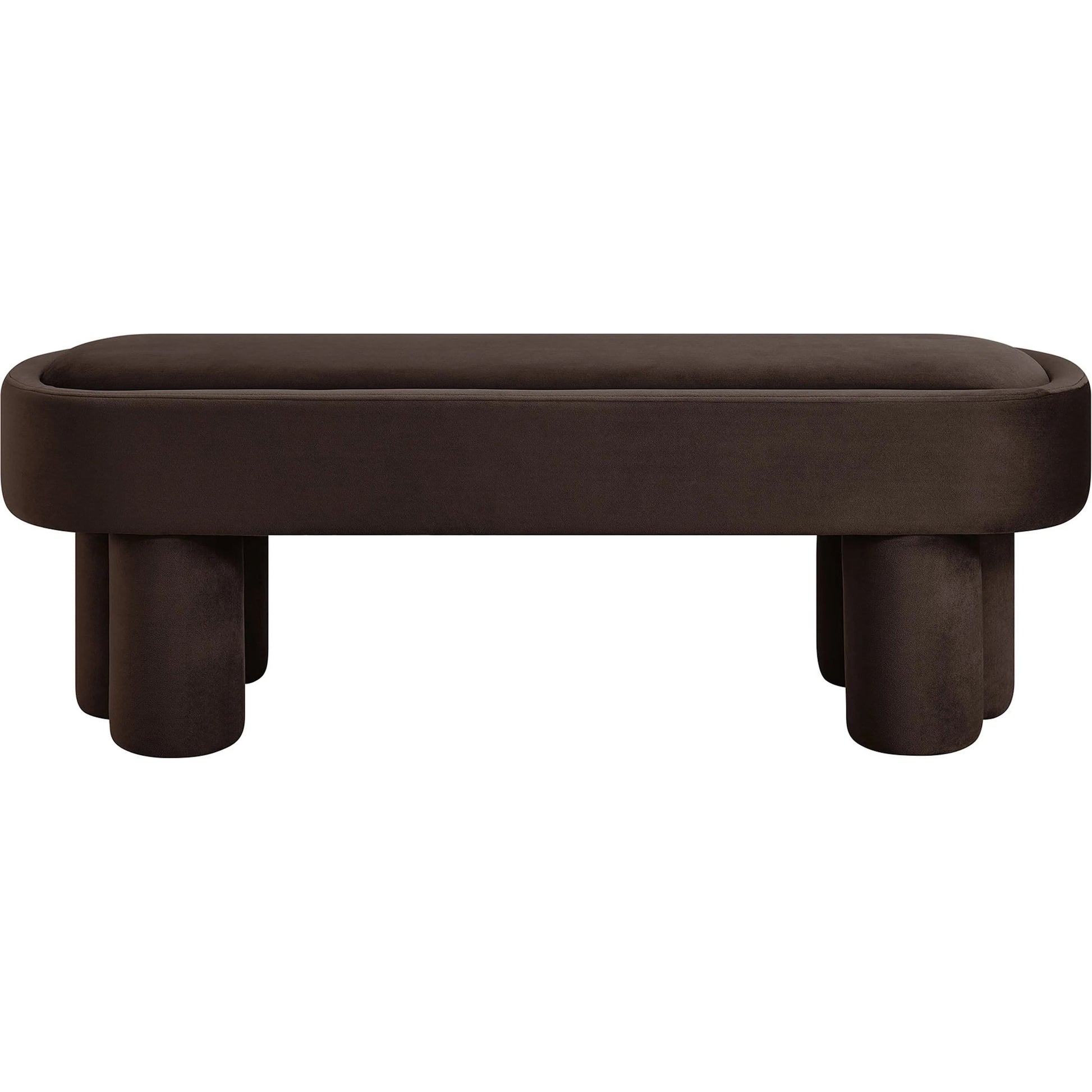 Atchison Oval Accent Bench by Evans & Londeen. Made from performance velvet in a transitional style.