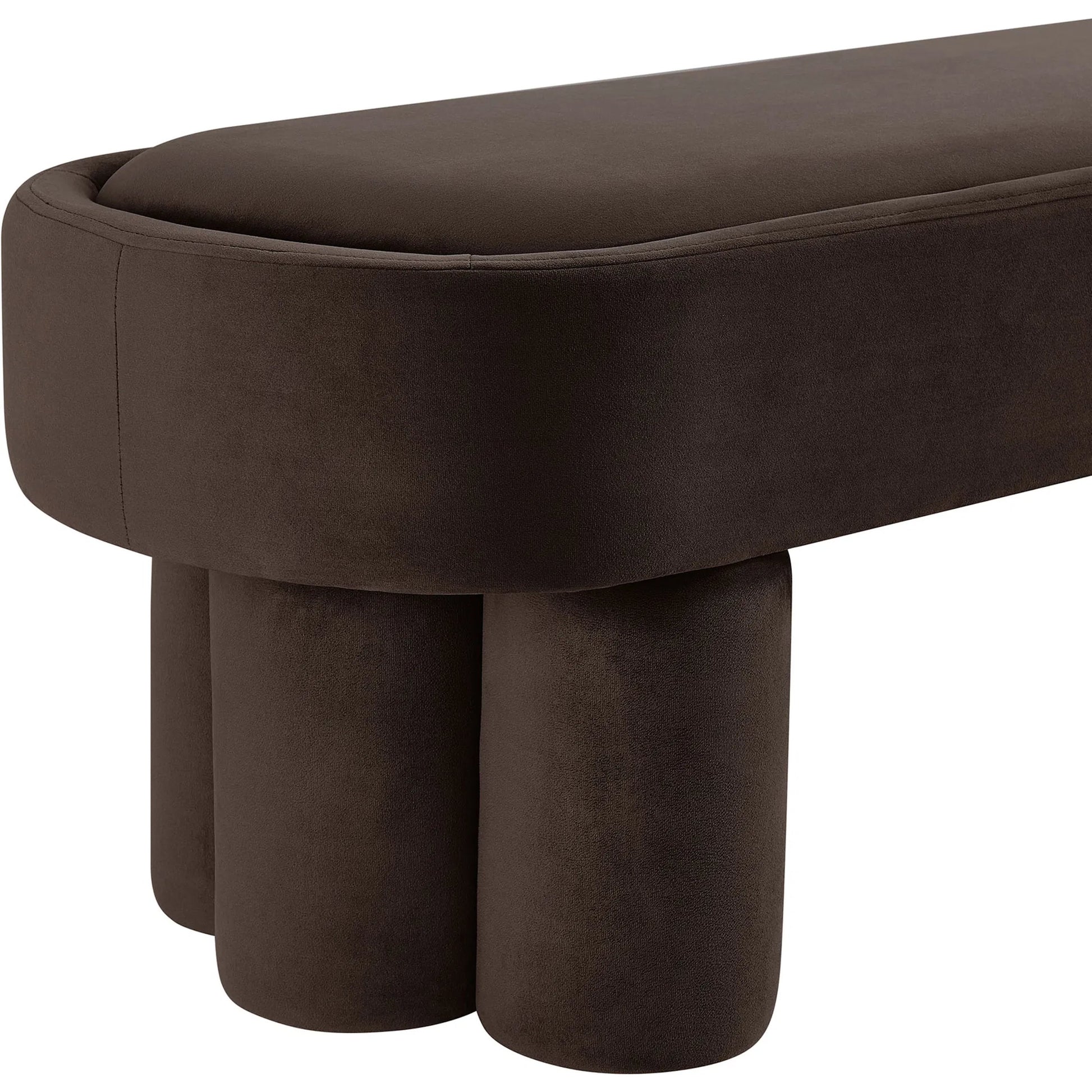 Atchison Oval Accent Bench by Evans & Londeen. Made from performance velvet in a transitional style.