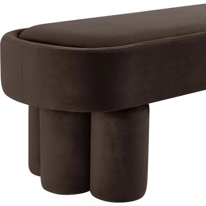 Atchison Oval Accent Bench by Evans & Londeen. Made from performance velvet in a transitional style.