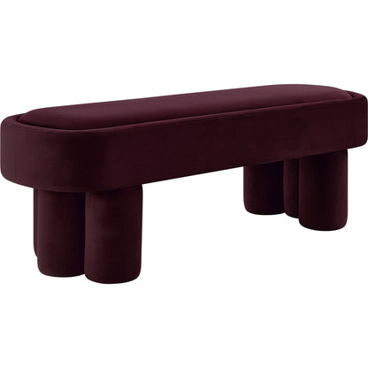Atchison Oval Accent Bench by Evans & Londeen. Made from performance velvet in a transitional style.