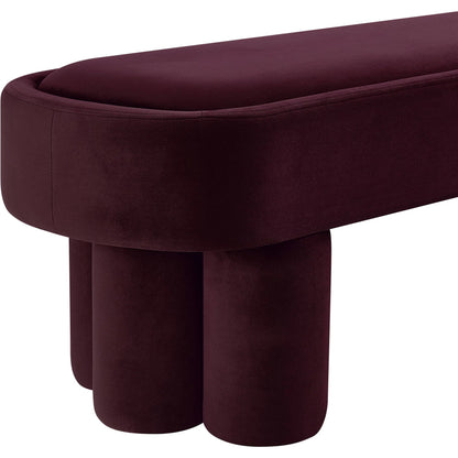 Atchison Oval Accent Bench by Evans & Londeen. Made from performance velvet in a transitional style.