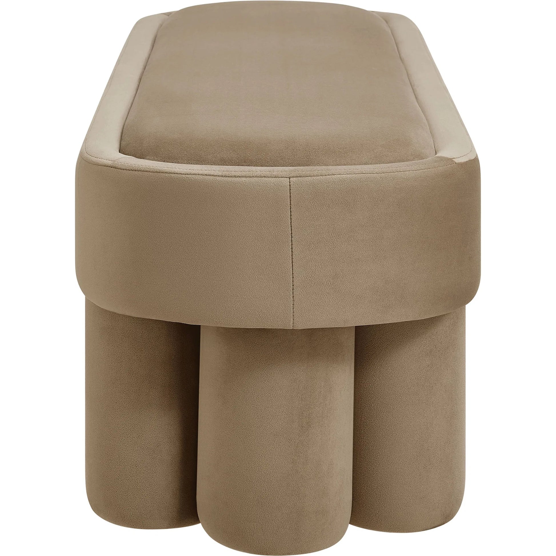 Atchison Oval Accent Bench by Evans & Londeen. Made from performance velvet in a transitional style.