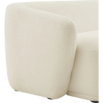 Gardner 88" Boucle Sofa by Evans & Londeen. Made from boucle fabric in a transitional style.