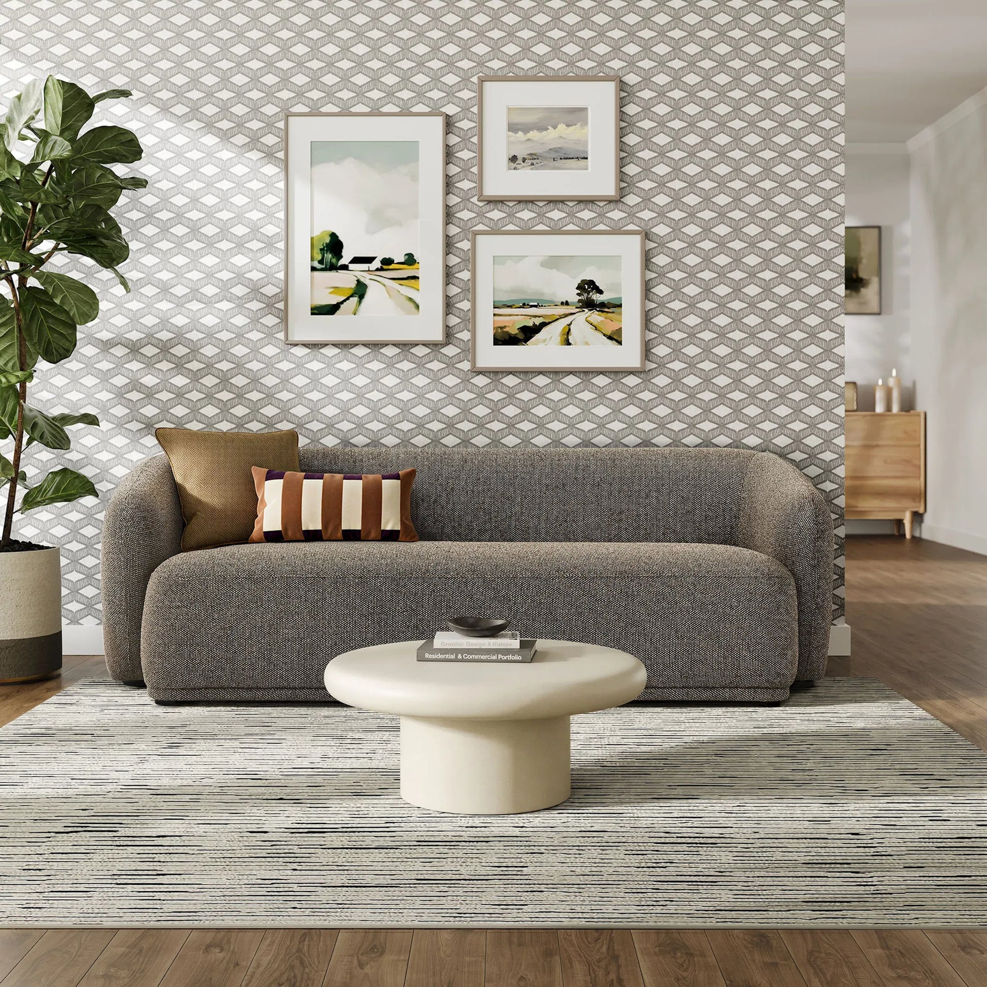 Gardner 88" Boucle Sofa by Evans & Londeen. Made from boucle fabric in a transitional style.